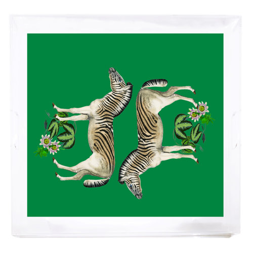 Nicolette Mayer Zebra Seeing Double Plastic / Acrylic Tray Wayfair